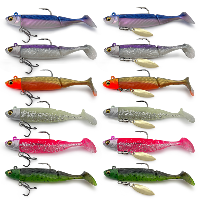 Fishing Hook Treble - 6 sztuk przynęt wędkarskich pokrytych ołowiem,