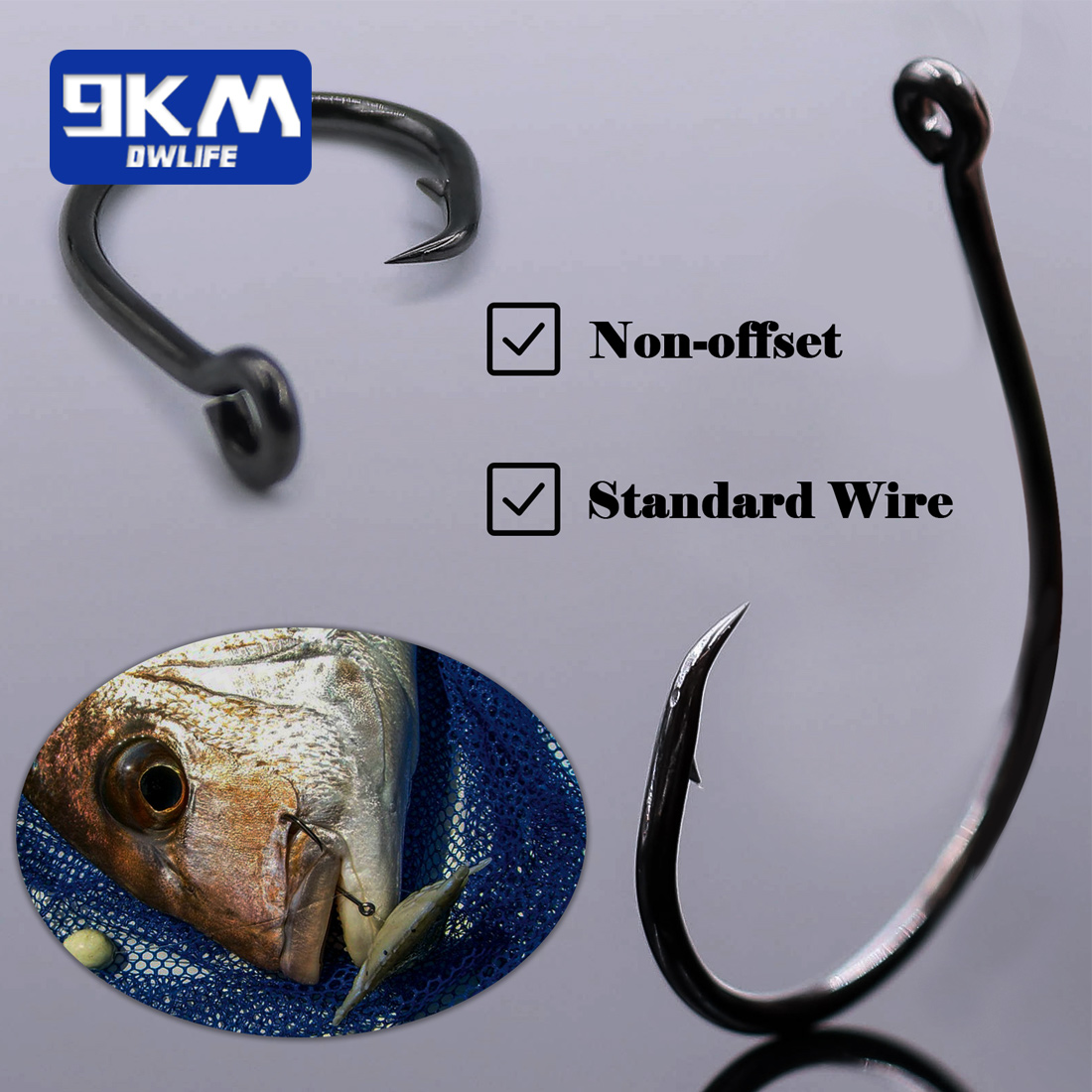 9KM 25-50 szt. Haczyki okrągłe – Fishing Hook Offset recenzja i cena
